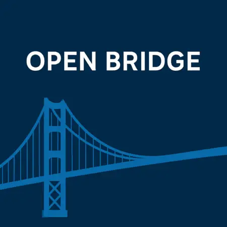 Open bridging loan UK illustration showing flexible short-term property finance with bridge graphic
