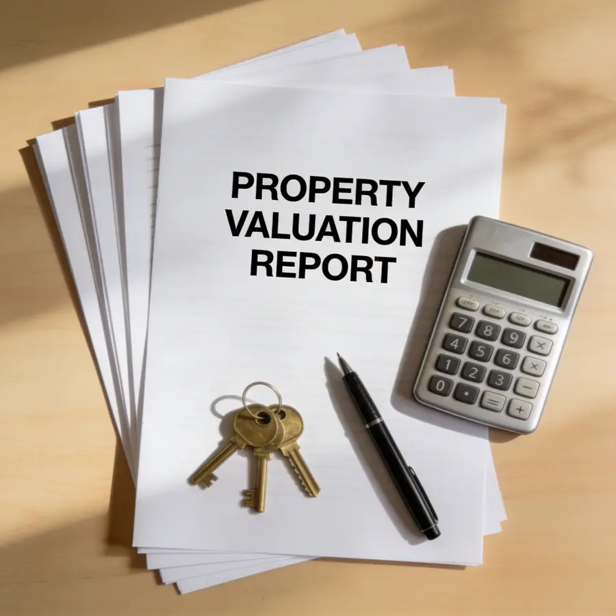 Property valuation report and documents for a semi-commercial mortgage application