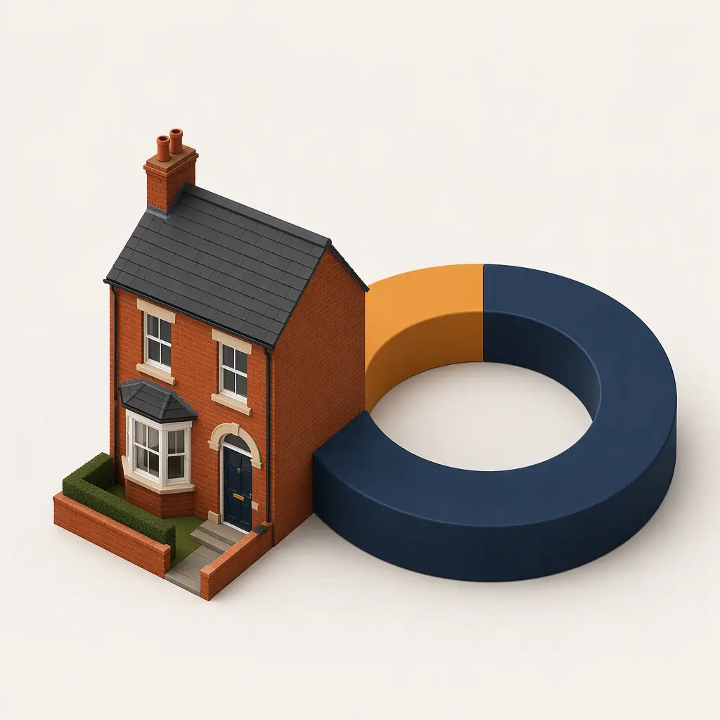 Second charge bridging loan shown as a small share of total borrowing against a property