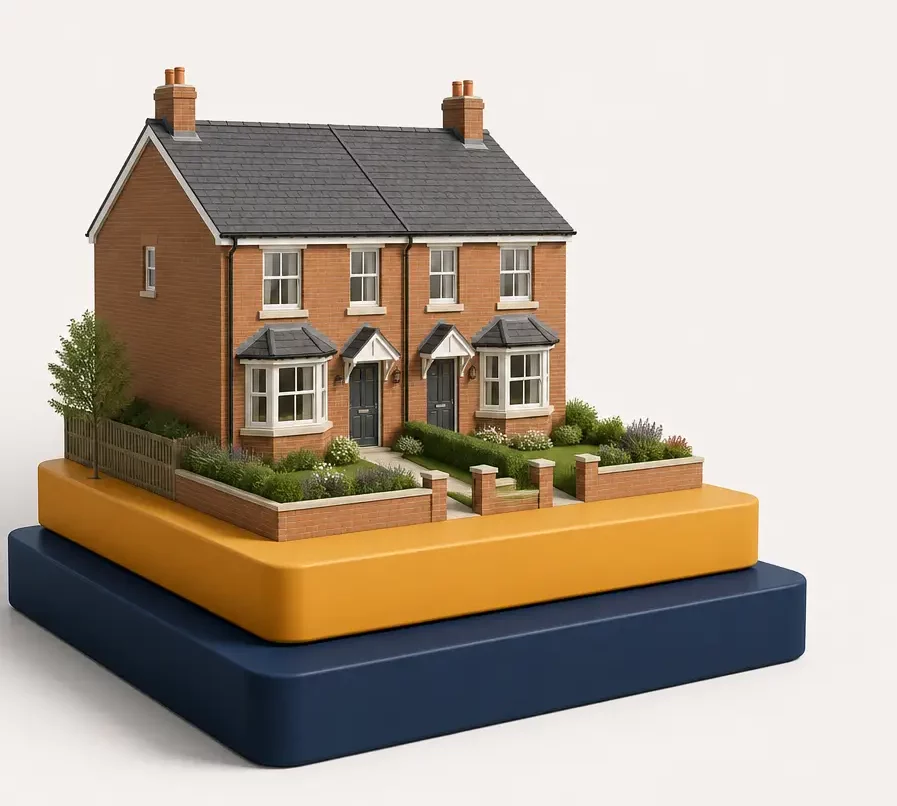Second charge mortgage calculator showing a UK property with first and second charge layers
